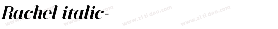 Rachel italic字体转换
